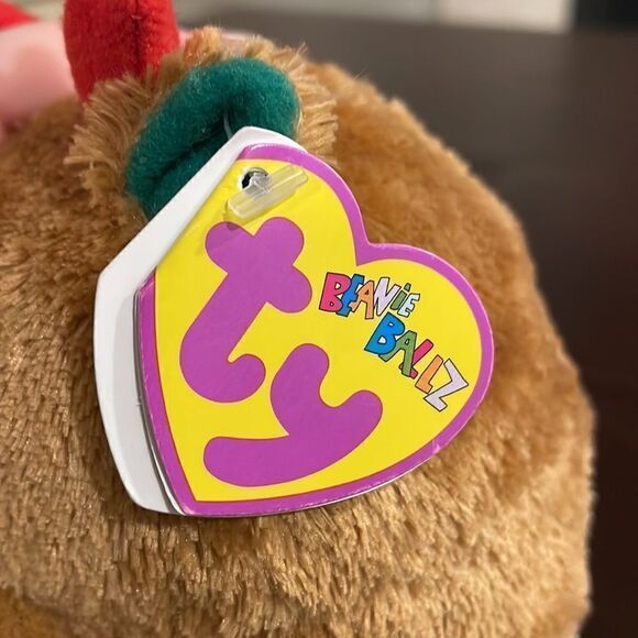Ty Beanie Ballz 2011 Hoofer the Round Reindeer Excellent Condition NWT 5” - Picture 7 of 10